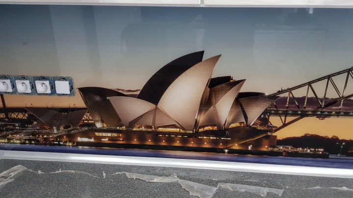 Sklenená zástena s motívom Sydney